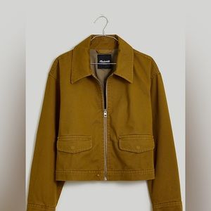 Madewell Cropped Utilitarian Jacket in (Re)generative Chino. Size Small.